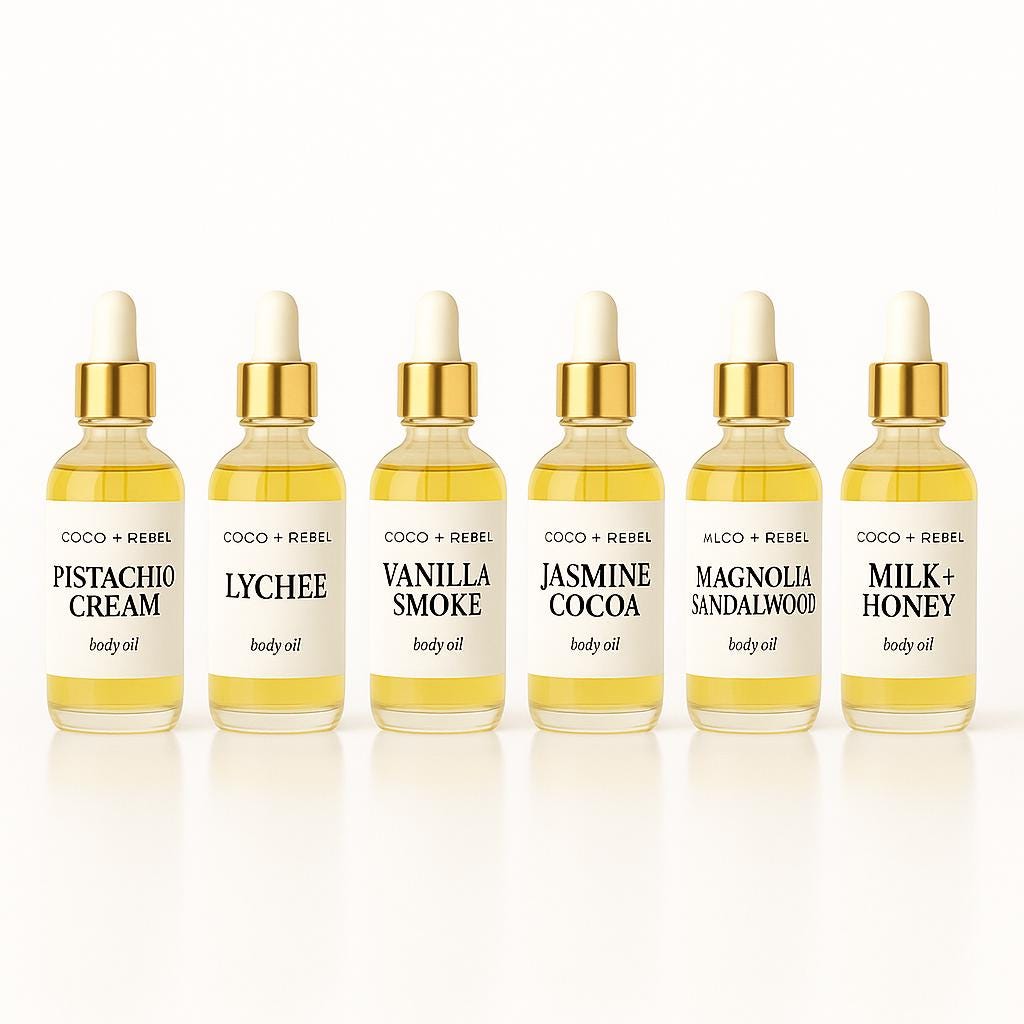 SCENTED BODY OIL DISCOVERY SET OF 6